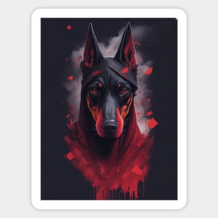 Evil Ninja Dobermann Sticker